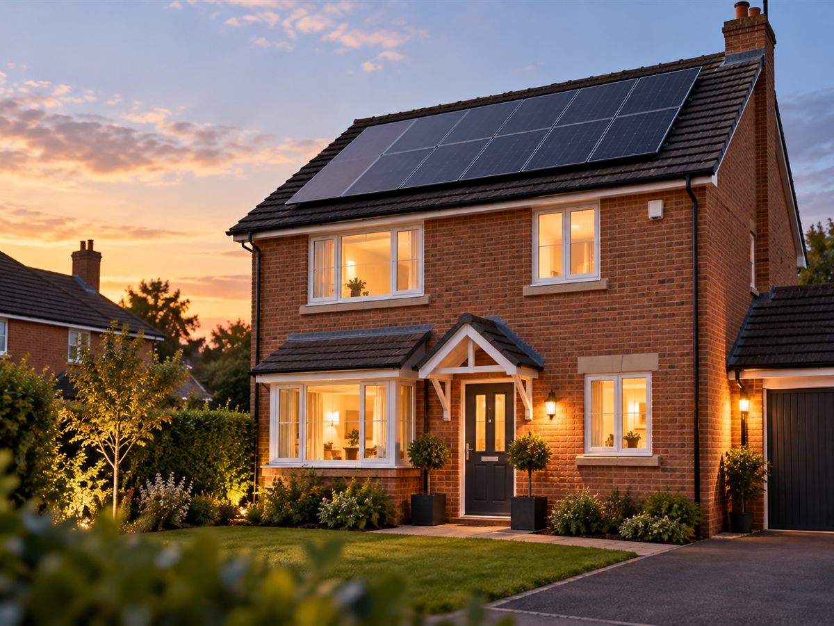 A welcoming UK family home with a well-kept front garden